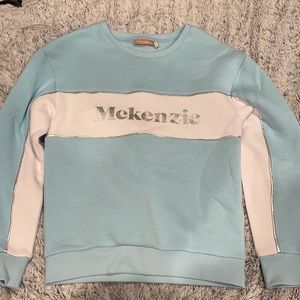 Light blue Mckenzie sweater.